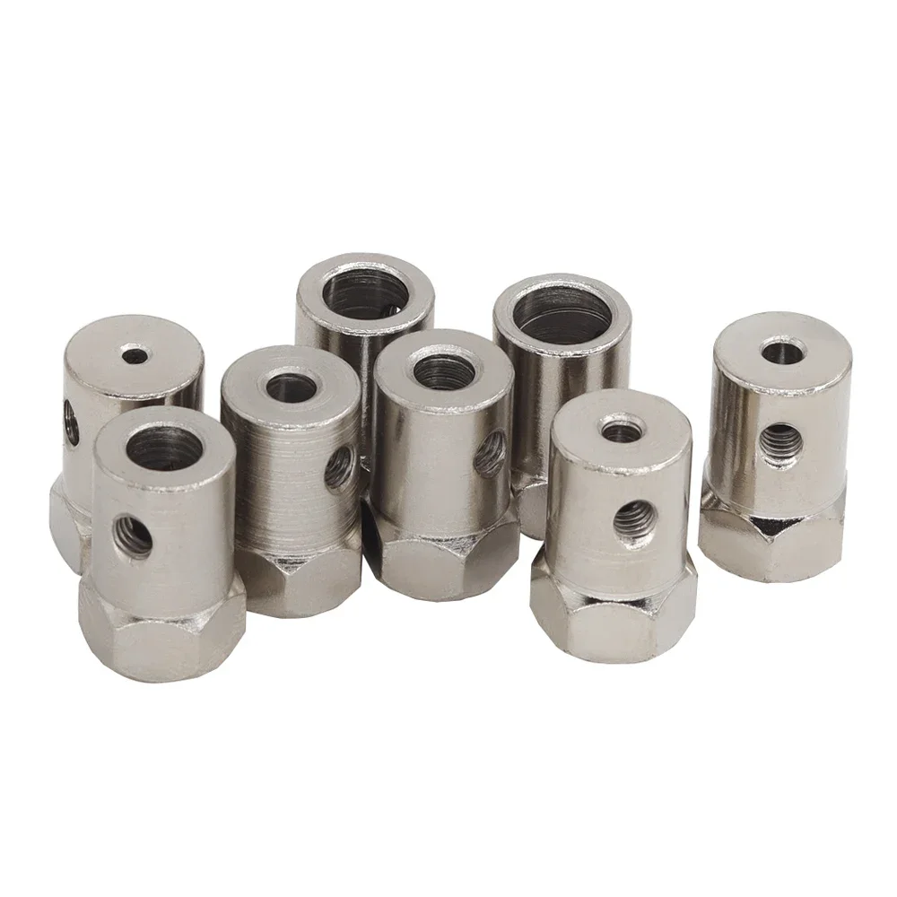 Accoppiatore esagonale in metallo Placcatura Connettore per pneumatici rigido 2/3/3.17/4/5/6/7/ Accoppiamento da 8 mm per decelerazione albero motore Robot Smart Car Wheel