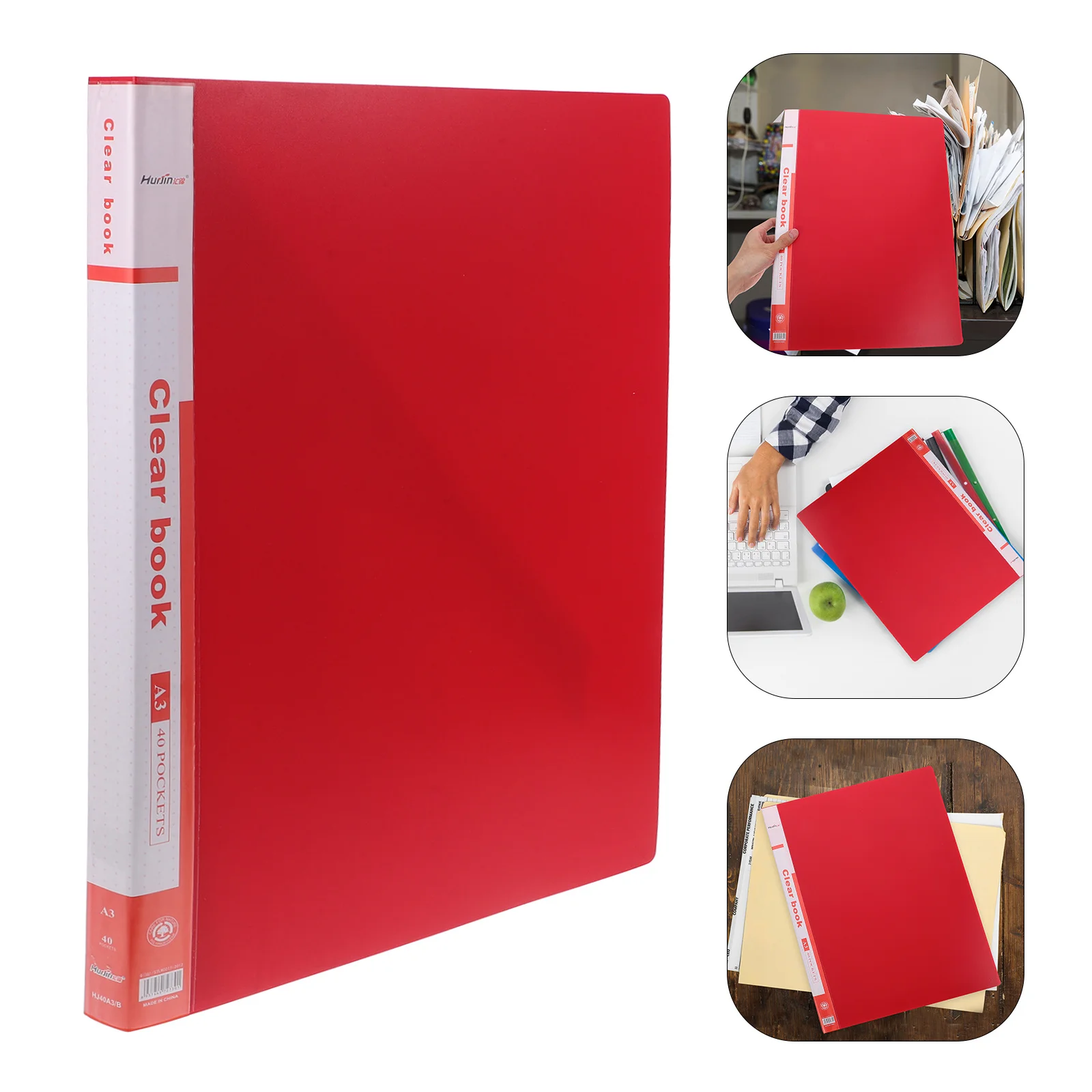 

Папка-портфолио A3 с прозрачными вкладками, пластиковый органайзер для документов, художественных проектов, резюме, нот, с большой вместимостью