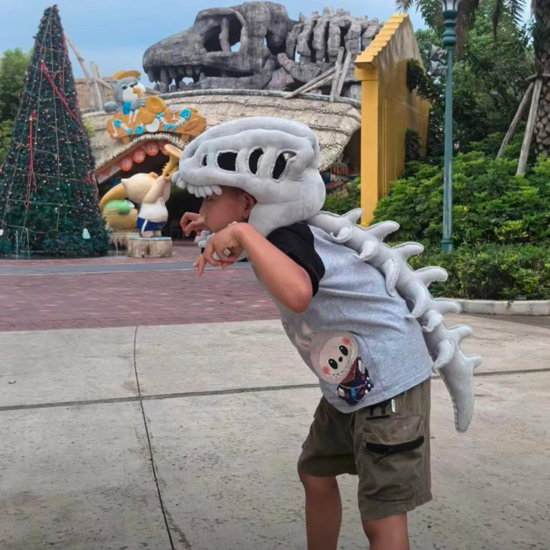 115cm China Dinosaur Park Velociraptor Exoskeleton Parent-child Game Clothing Decortion Creative Funny Halloween Prank Prop Gift