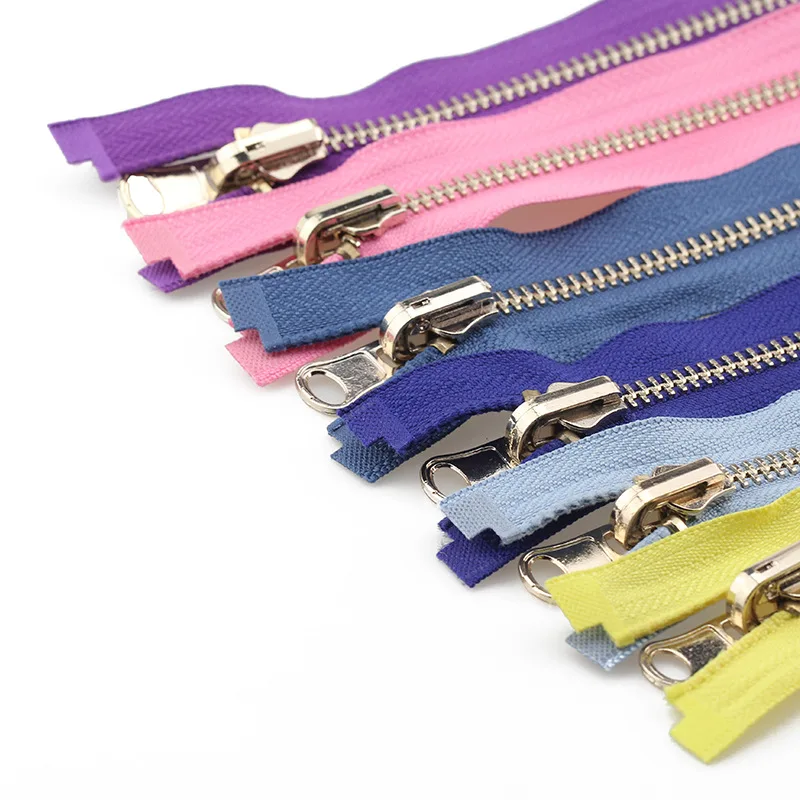 1pcs 70cm/90cm 5# Open-End Metal Zipper Reversible Puller Head Zippers For Sewing DIY Clothing Garment Accessories Supplies