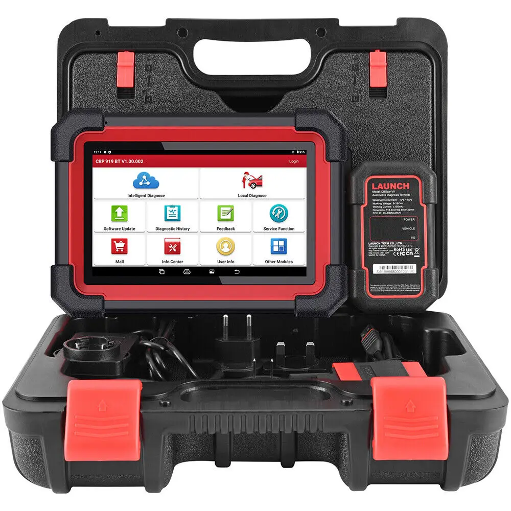 Launch X431 CRP919E BT Bidirektionaler OBD2-Scanner ECU-Code, CANFD&DoIP, Alle Systeme Auto-Diagnosegerät, FCA AutoAuth 35 Rest
