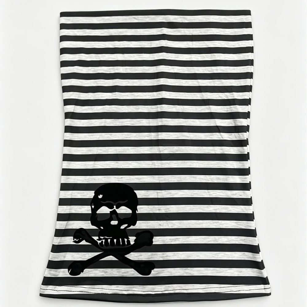 Gothic retro striped color matching sleeveless wrapped vest slim sexy Y2K spice girl style 2026 spring and summer trend new.