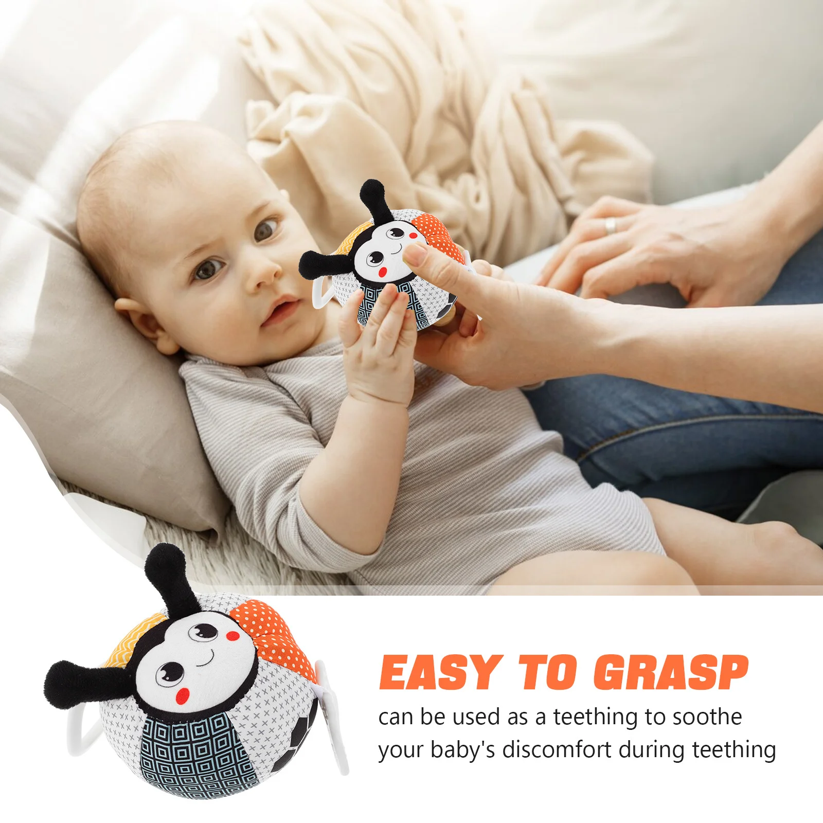 كاتربيلر الطفل الاستيلاء على الكرة نسيج ناعم التعليم المبكر الحسي الوليد البطن مرات عربة العلامات خشخيشات لعبة طفل حديث الولادة #5