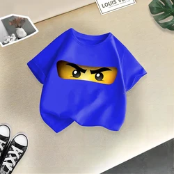 Lego letnia odzież niemowlęca bawełniana t-shirt dla chłopców dziewczynki z nadrukiem lalka w stylu casual okrągły dekolt z krótkim rękawem