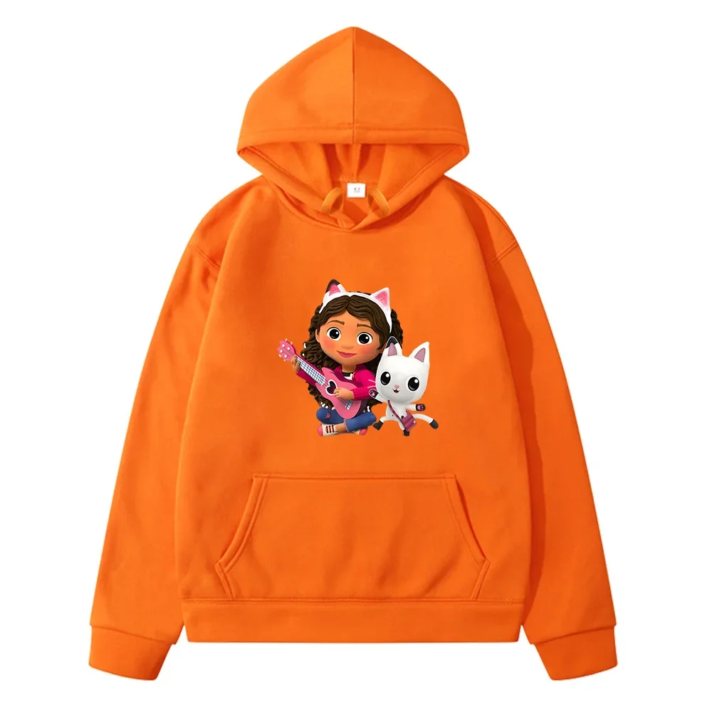 Gabbys Dollhouse Hip Hop Hoodies for Boys and Girls Anime Fashion Long Sleeve Children's Clothes Sweatshirts Cartoon Kids Tops