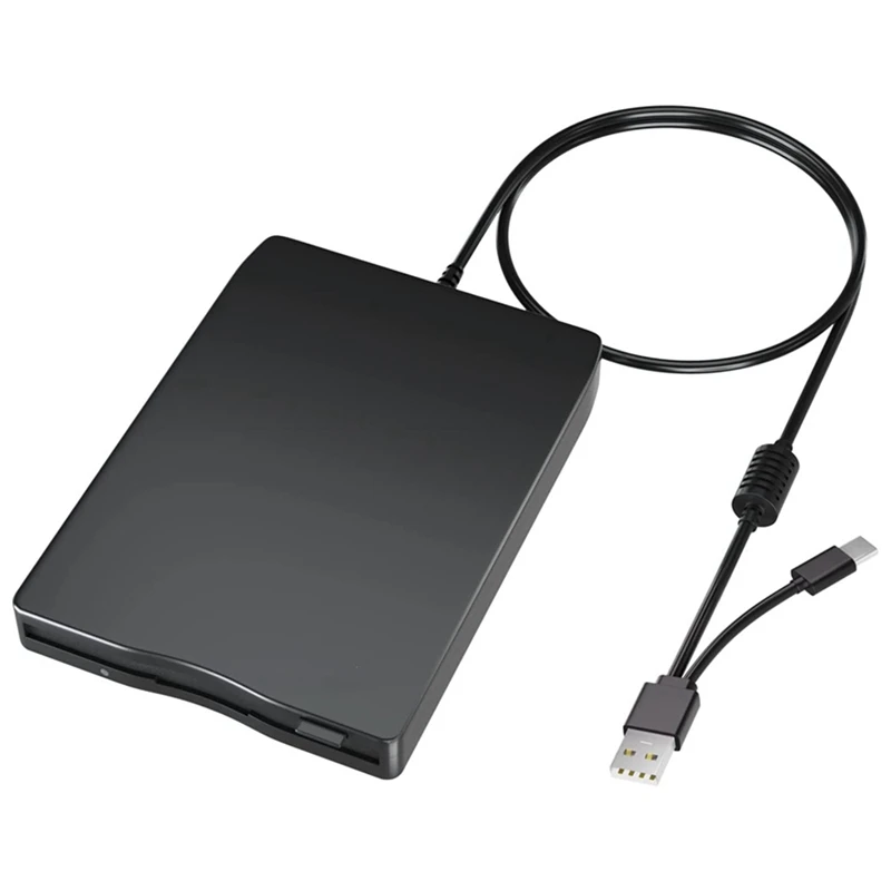 Top-USB Floppy Disk Reader Floppy Disk Drive Dual Interface External USB C Floppy Disk Drive For PC Laptop Notebook Desktop