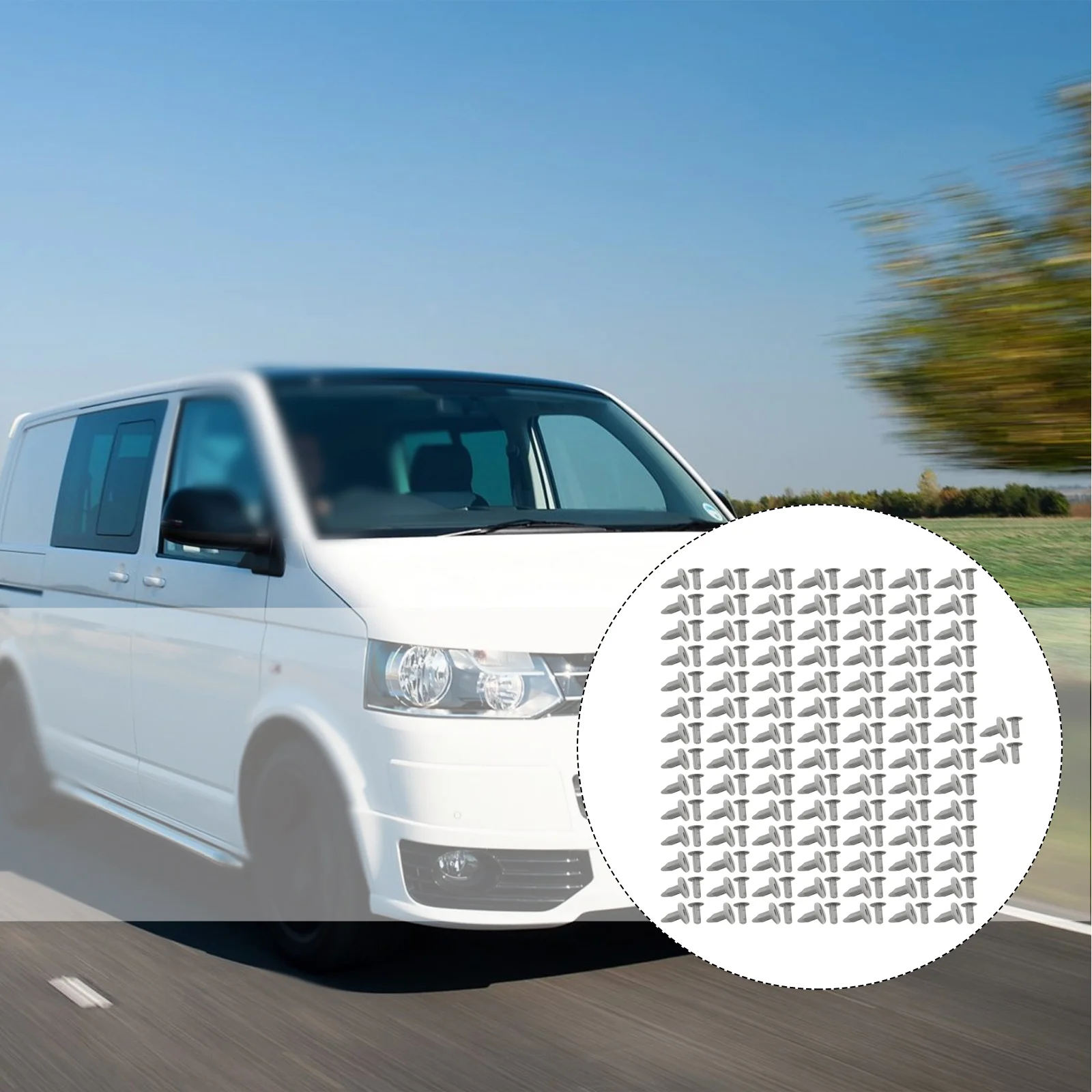

Reliable Fasteners for T4 For T5 For T6 Models 100pcs Door Panel and Bumper Clips for Automotive Repairs and Home Projects