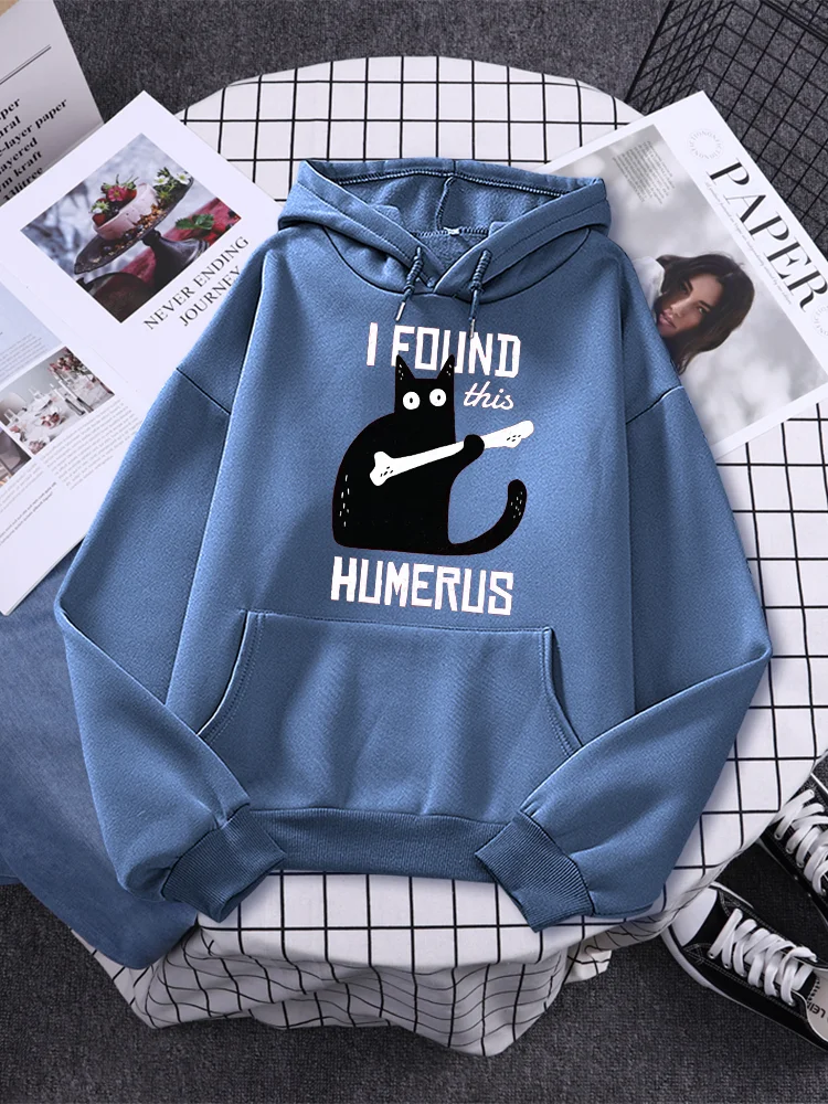 

I Found This Humerus Kawaii Cat Printing Women's Hoody Creativity Funny Womenswear Street Fashion Casual Pullover Woman Hoodies