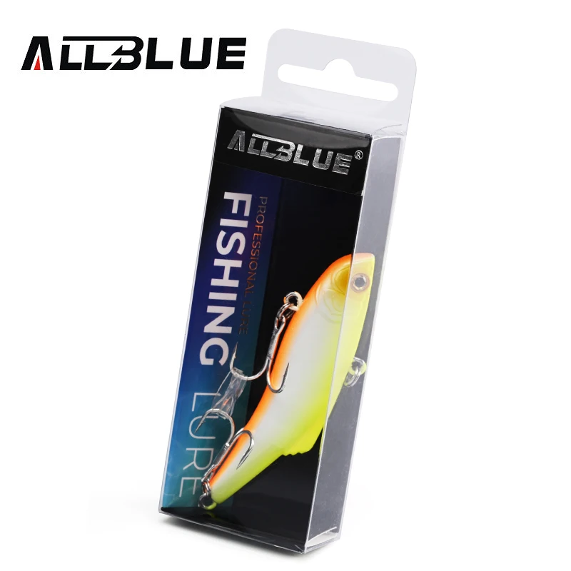 ALLBLUE Silent VIB Sinking Fishing Lure 8g 18g Hard Solid Wobbler Plastic Vibration Trout Bass Pike Artificial Winter Ice Bait