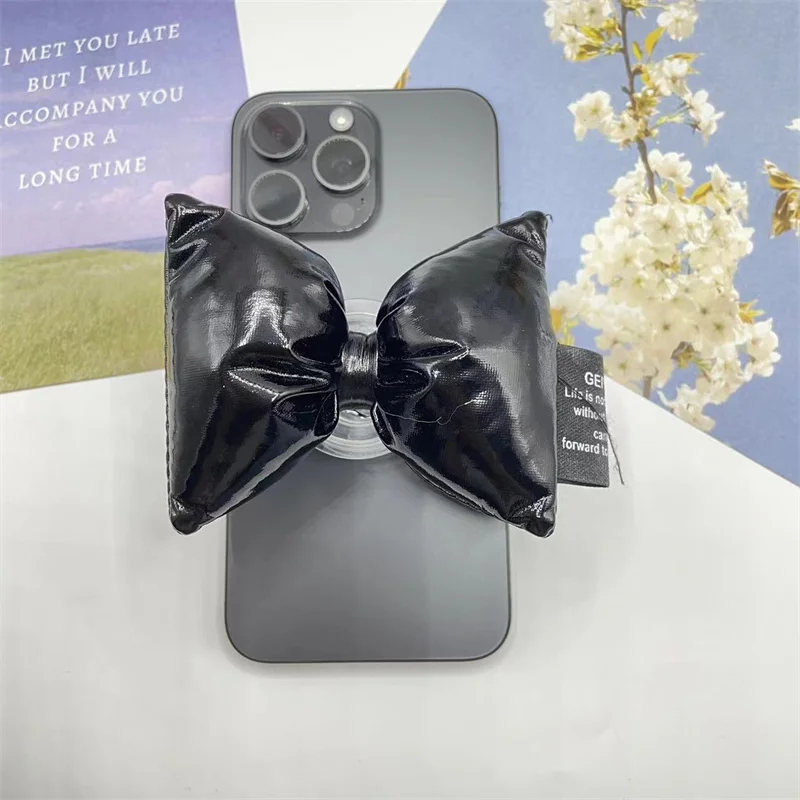 Fashion Korean 3D Cute Bow Pillow Bowknot Phone Griptok Grip Tok Bracket Support Universal Mobile Phone Holder Finger Ring Stand