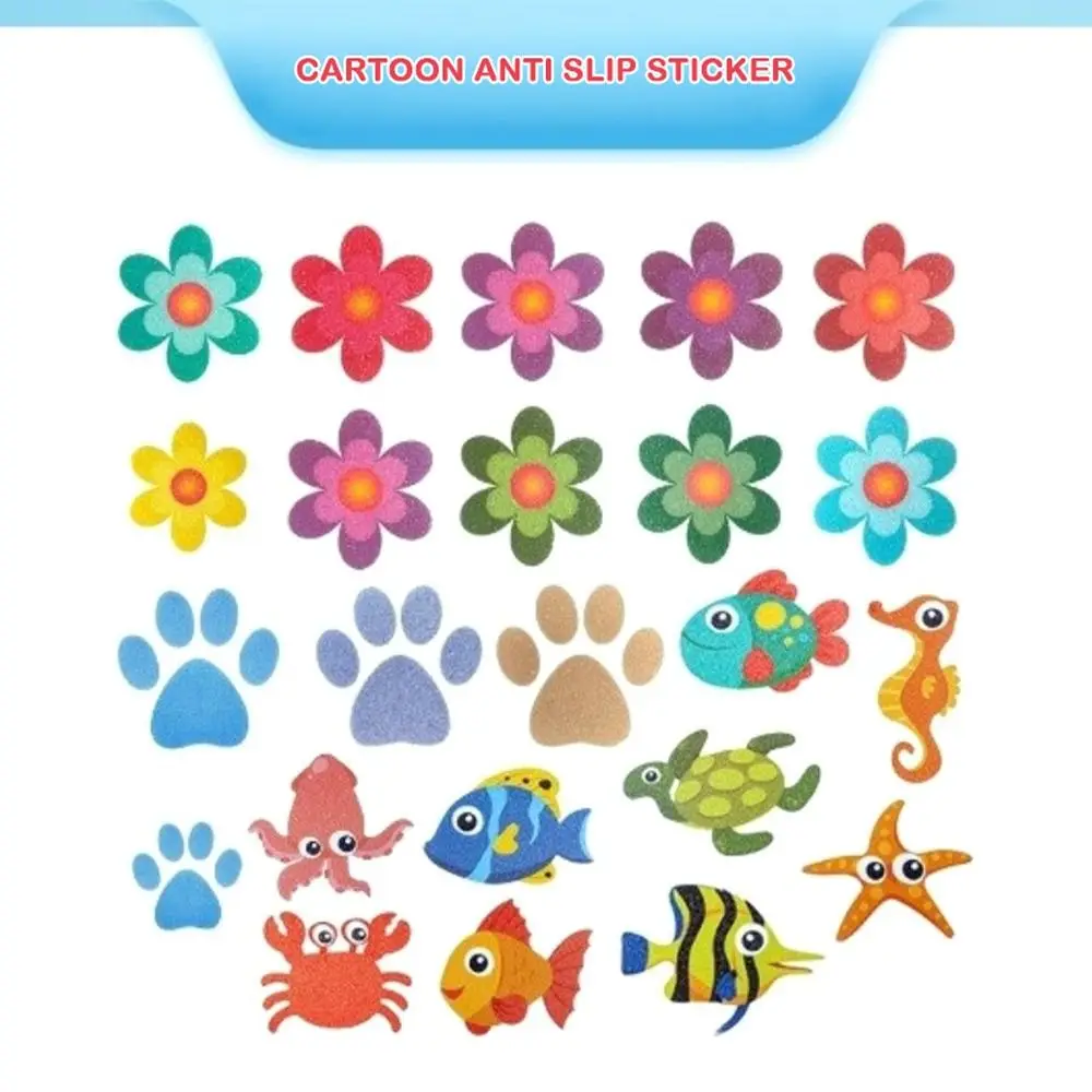 PEVA عدم الانزلاق حوض الاستحمام Pasters 3.99*3.93 بوصة مع 1 مكشطة حوض الاستحمام زلة ملصقات زهرة درج عدم الانزلاق المقرب الحمام #4