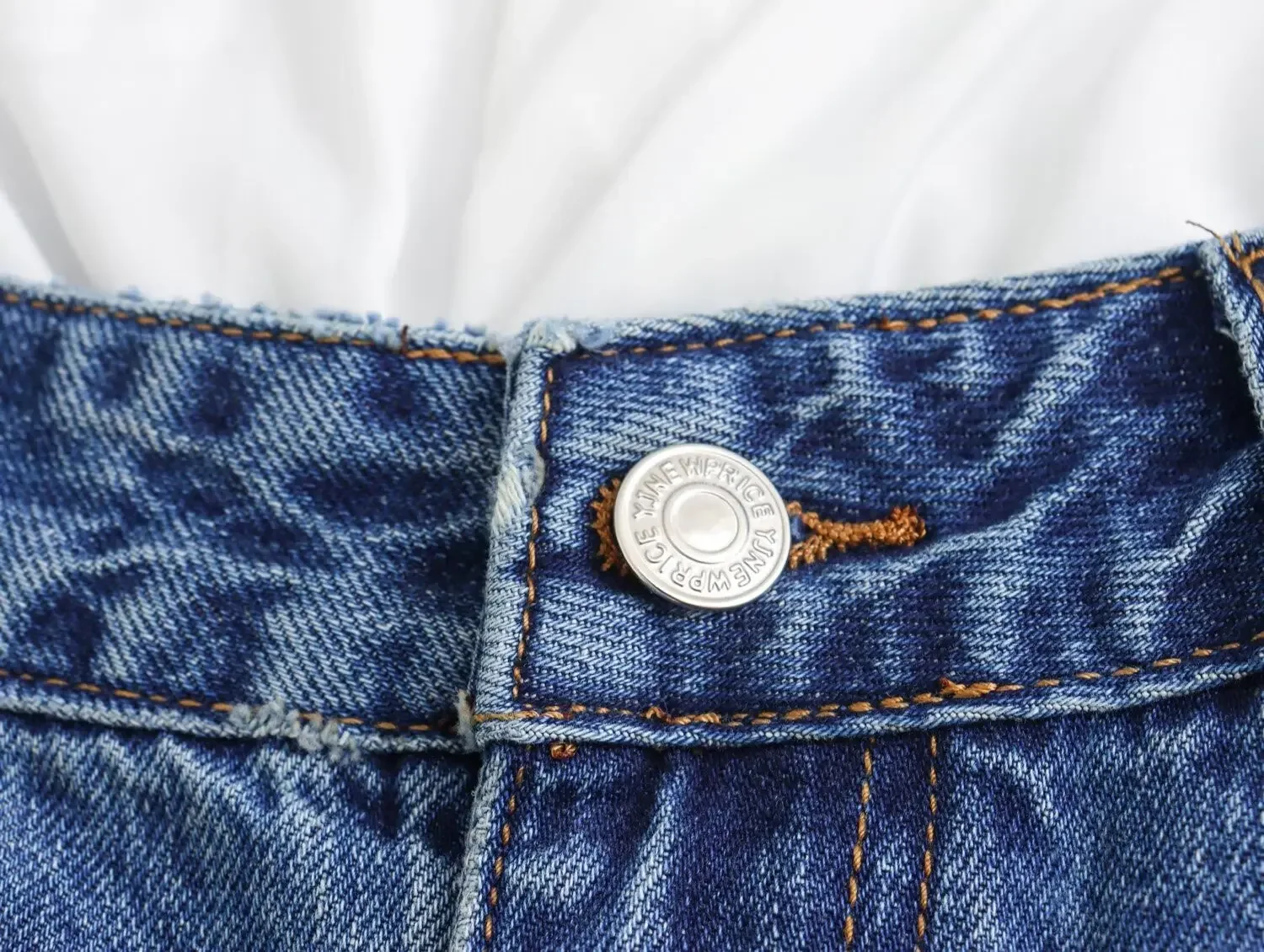 Jeans de perna larga feminina com zíper, calças de tecido jeans, costura na cintura, retrô, chique, brincalhão, novo, moda, 2022