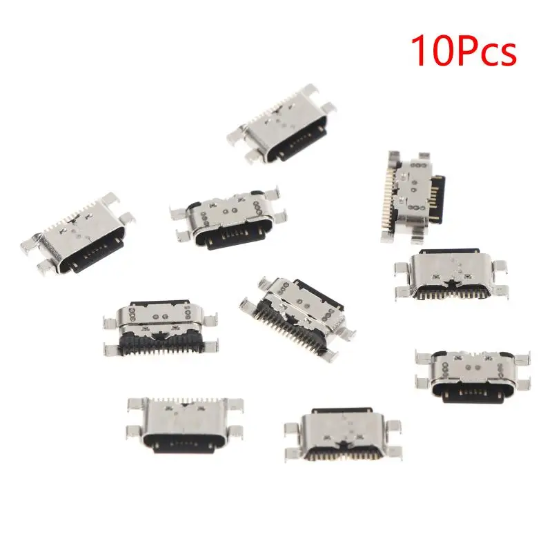 10Pcs Micro USB Charging Port Dock Connector Tail Plug Replacement for Infinix Tecno Spark30 KL5 KL8 Mobile Phone Repair Parts