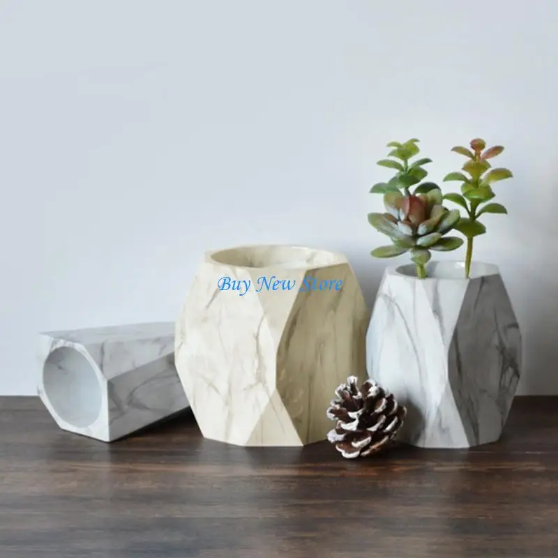 

20CE Nordic Marble Desk Pens Pencil Holder for Case Makeup Brush Storage Box Organize