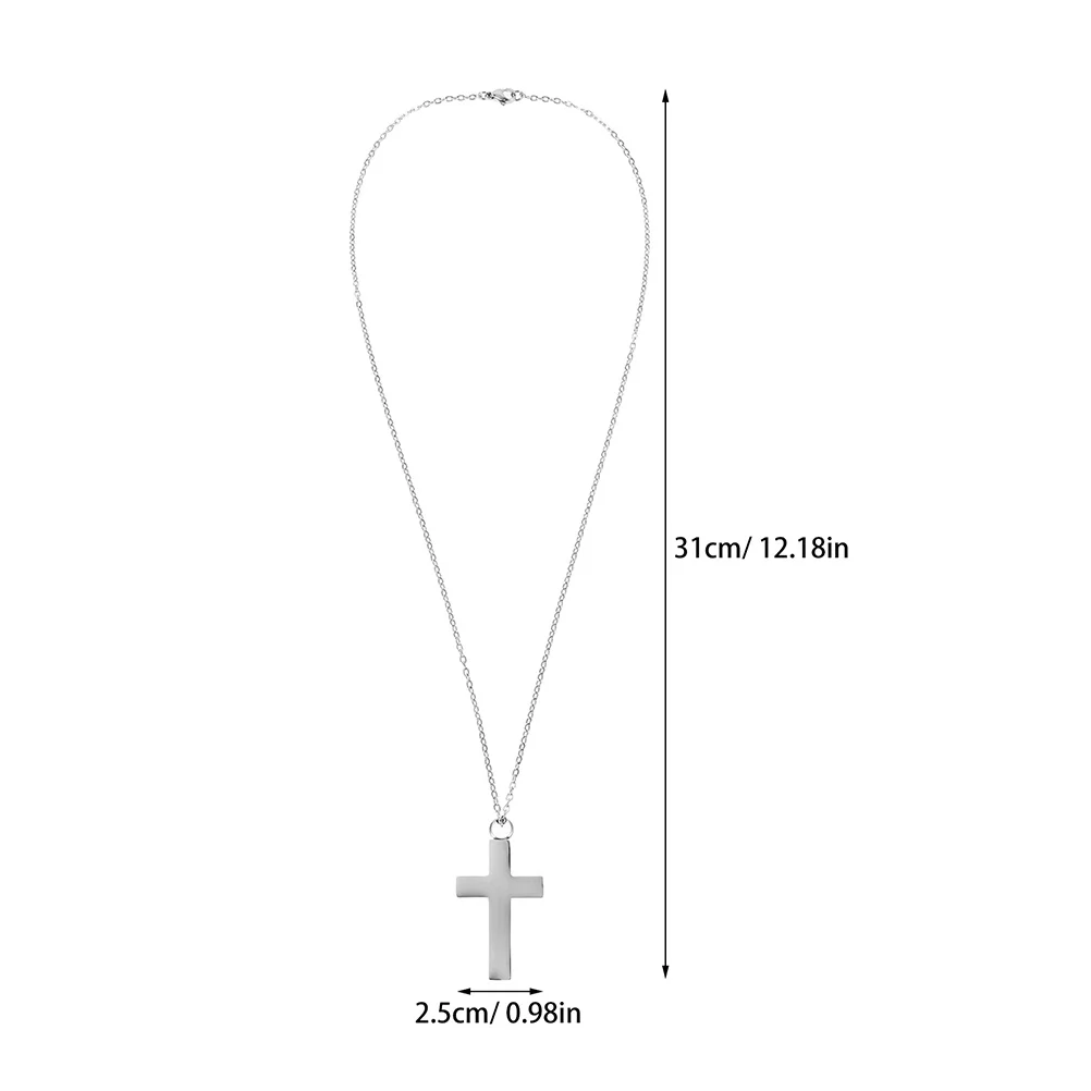 2個入り クロス型遺骨ネックレス ステンレス製 火葬記念ペンダント 人間の遺灰用 遺骨入れ