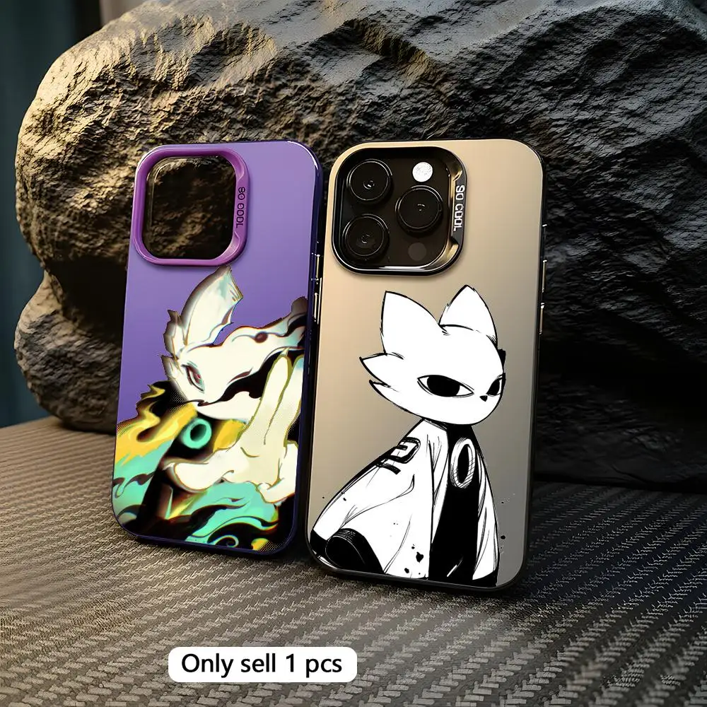 Funda Metálica de TPU C-Cyber Fox Spirit para iPhone 17 16 15 14 13 12 11 Pro Max, Carcasa Delgada Antigolpes