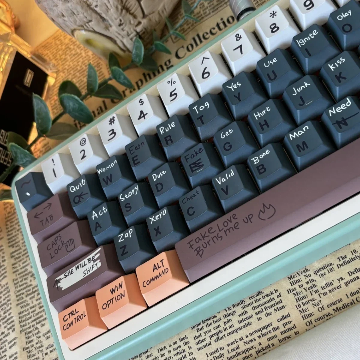 Thickened material 1.7-1 thickness Original height Five-sided sublimation keycap