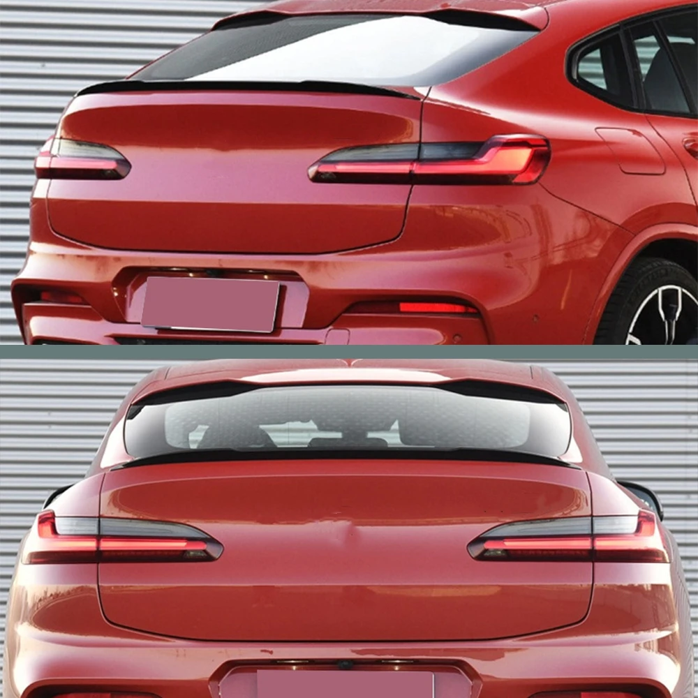 

For BMW X4 G02 2018 2019 2020 2021 2022 2023 2024 Rear Trunk Lid Tail Wing Splitter Body Decoration Accessory Kit Diffuser
