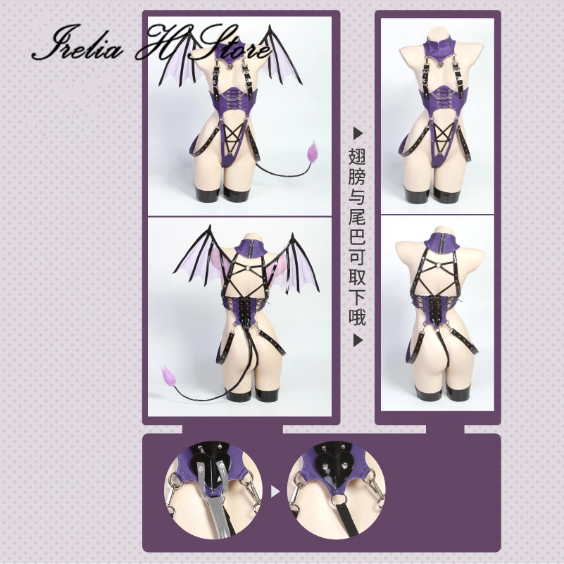 Irelia H Store Succubus Rabbit Little devil Sexy lingeries Cosplay shoot dress style leather Halloween Punk sexy Dress image 3