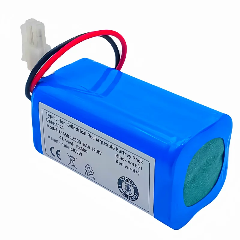 Rechargeable Battery Pakc 14.8V 12800mAh 18650 4S1P Cylindrical Li-ion Battery for 360 Robot Vacuum Cleaner S5 S7 T90