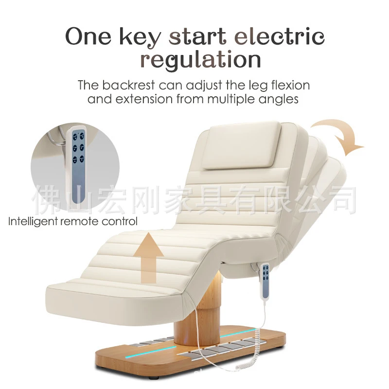 Massage Table & Bed,Beauty Bed, Multifunctional, Adjustable, Massage, Physiotherapy, Tattooing, Eyelash Extensions, With Light, 