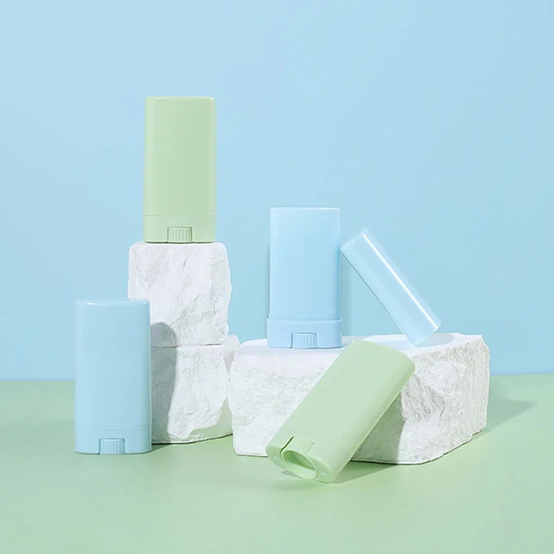 Tubes de baume à lèvres ovales anti-transpirant, avec couvercles, Tubes de baume à lèvres en plastique, conteneurs vides, Tubes de Chapstick de 15g, 1 pièce