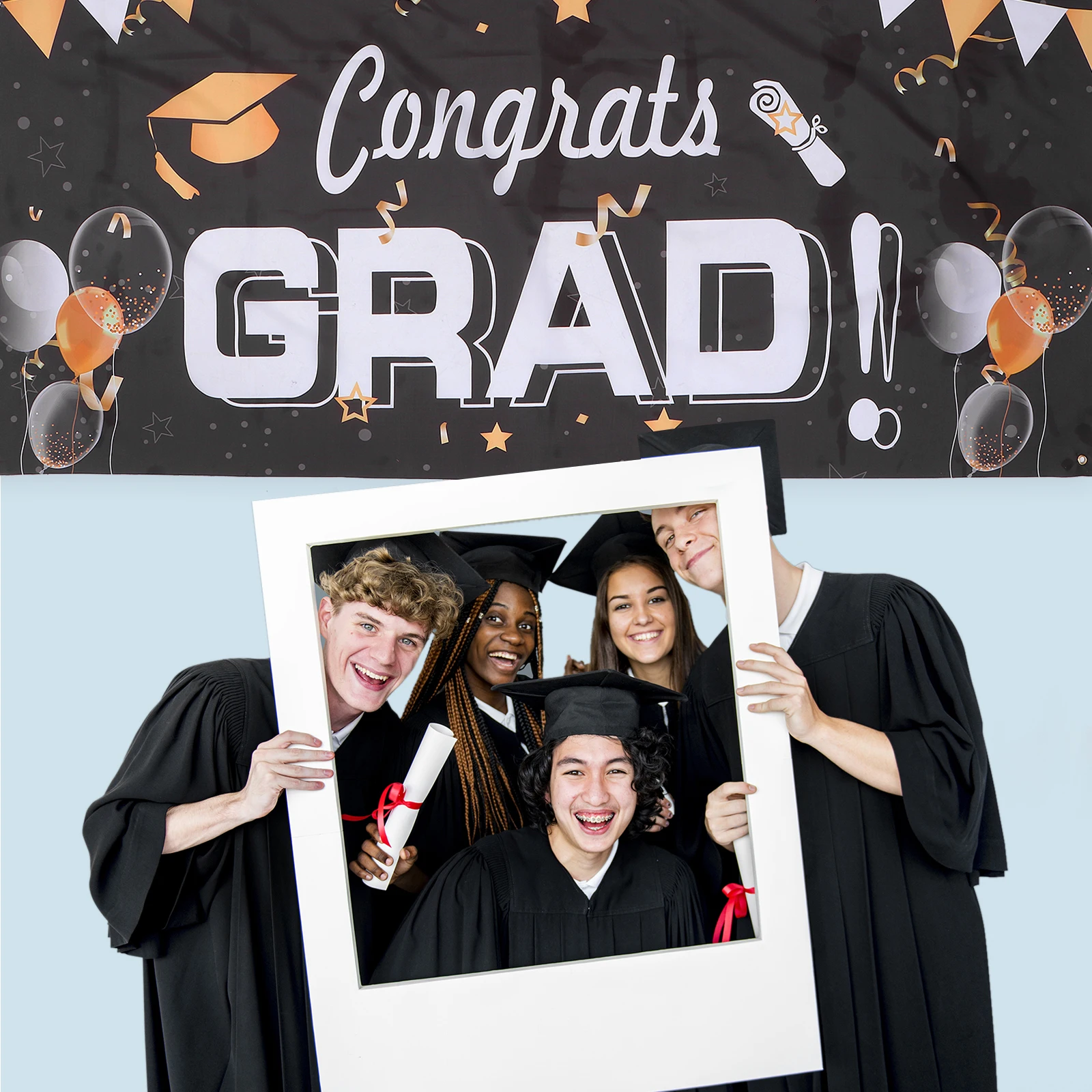 

Hanging Ornament Photo Background Banner Decor Supplies Graduation Party Banner Hanging Pendant For Graduation Party Gathering