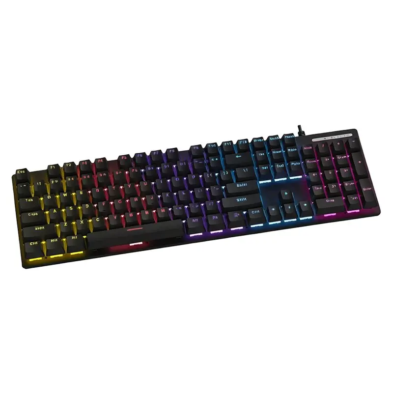

AED6-K74 Wired Gaming Keyboard LED Backlit Light Up Keyboard 104 Keys Full Size Multimedia Keys For PC Mac Laptop Desktop