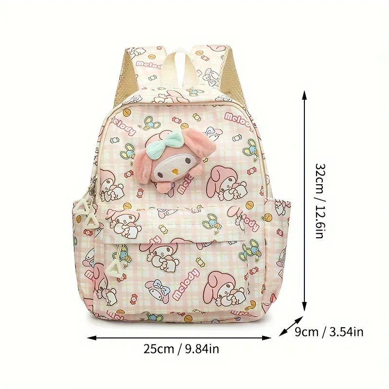 Kuromi Backpack Mymelody Kuromi Hello Kitty Cute DaypackCartoon Anime Schoolbag Bag girls Casual Travel Commute Knapsack