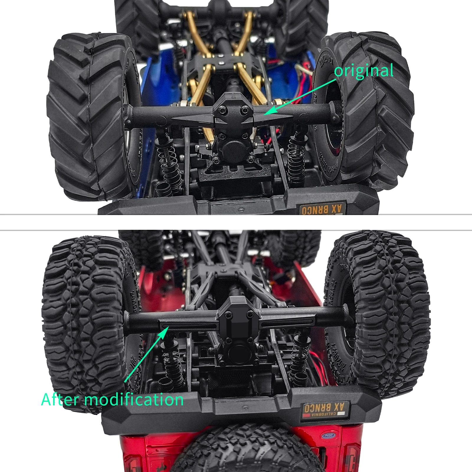 AXSPEED Alu سبيكة الجبهة الخلفية بوابة المحاور الأوسط المحور 6x6 ل 1/24 RC الزاحف سيارة محوري SCX24 جميع سلسلة ترقية أجزاء