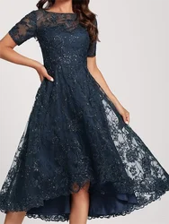 Prom Dresses 2024 New A-line Women's Dresses Lace Sequins Mother of the Bride Dresses For Gala vestidos de fiesta Womens Dresses
