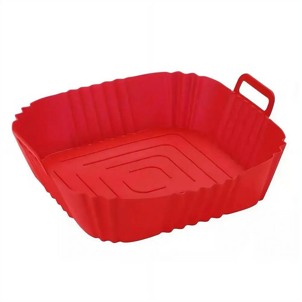 Reusable Airfryer Pan Liner Accessories Silicone Air Fryers Oven Baking Tray Pizza Chicken Airfryer Non-stick Silicone Mould