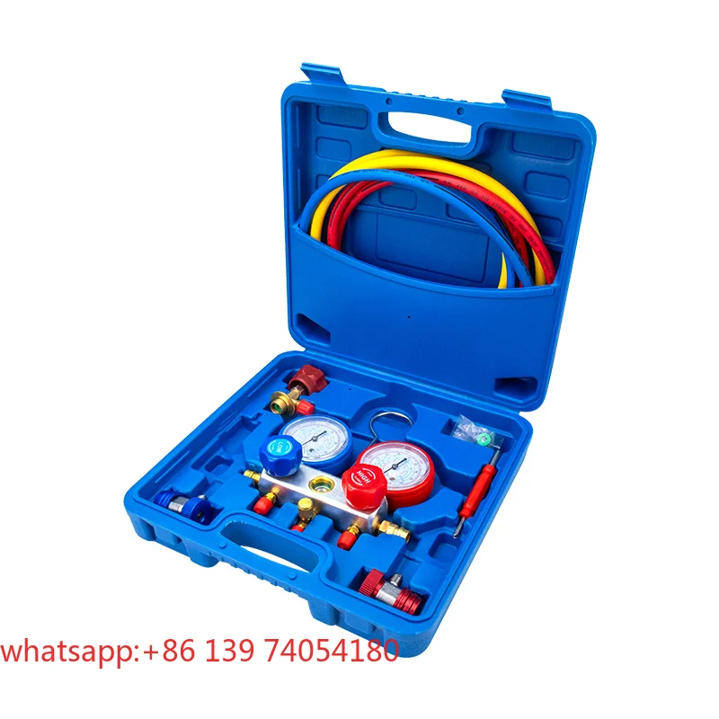 Manifold Gauge Set Pressure Gauge Diagnostic Tool , Automatic AC Air Conditioning Refrigerant G-a-s R134a R22 R410a R404a