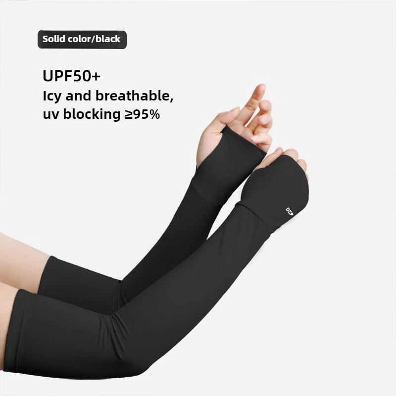 

UPF 50 + солнцезащитные рукава для мужчин и женщин, рукава из ледяного шелка, летние длинные носки для вождения на велосипеде на открытом воздухе, устойчивые к ультрафиолетовому излучению