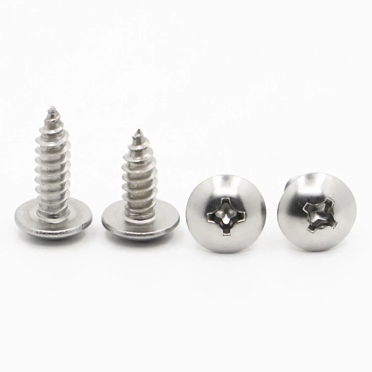 M3 M4 M5 M6 304 Stainless Steel Phillips Self-tapping Truss Round large Flat Round Head Cross Mushroom Screws