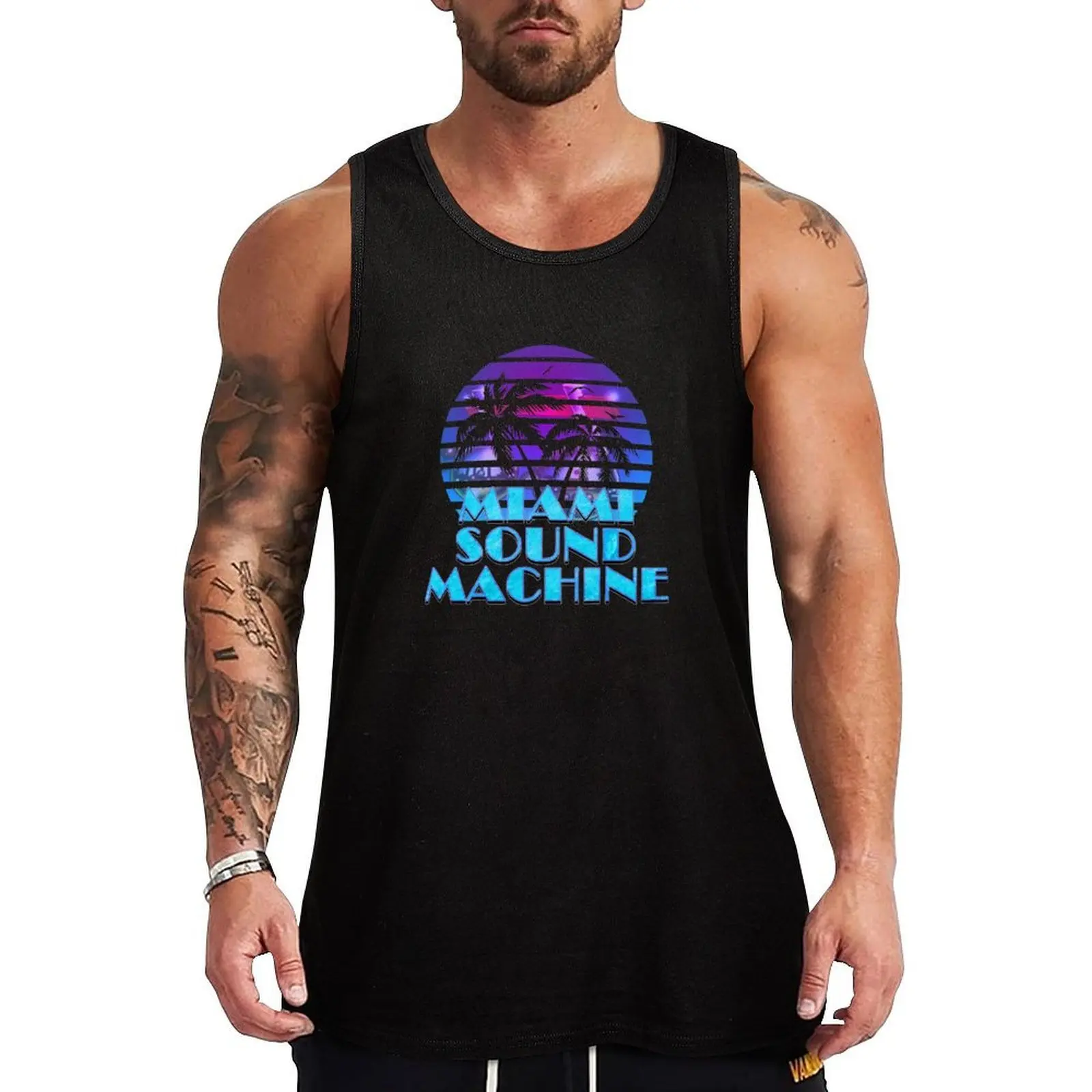miami sound machine Tank Top Basic Layering Tank Top Casual Sleeveless Soft Shirt