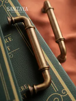 Santaya 古董櫥櫃把手 黃銅抽屜把手 廚房櫥櫃把手 抽屜旋鈕 廚房門青銅把手 9 最佳銷售 廚房設備 - №6