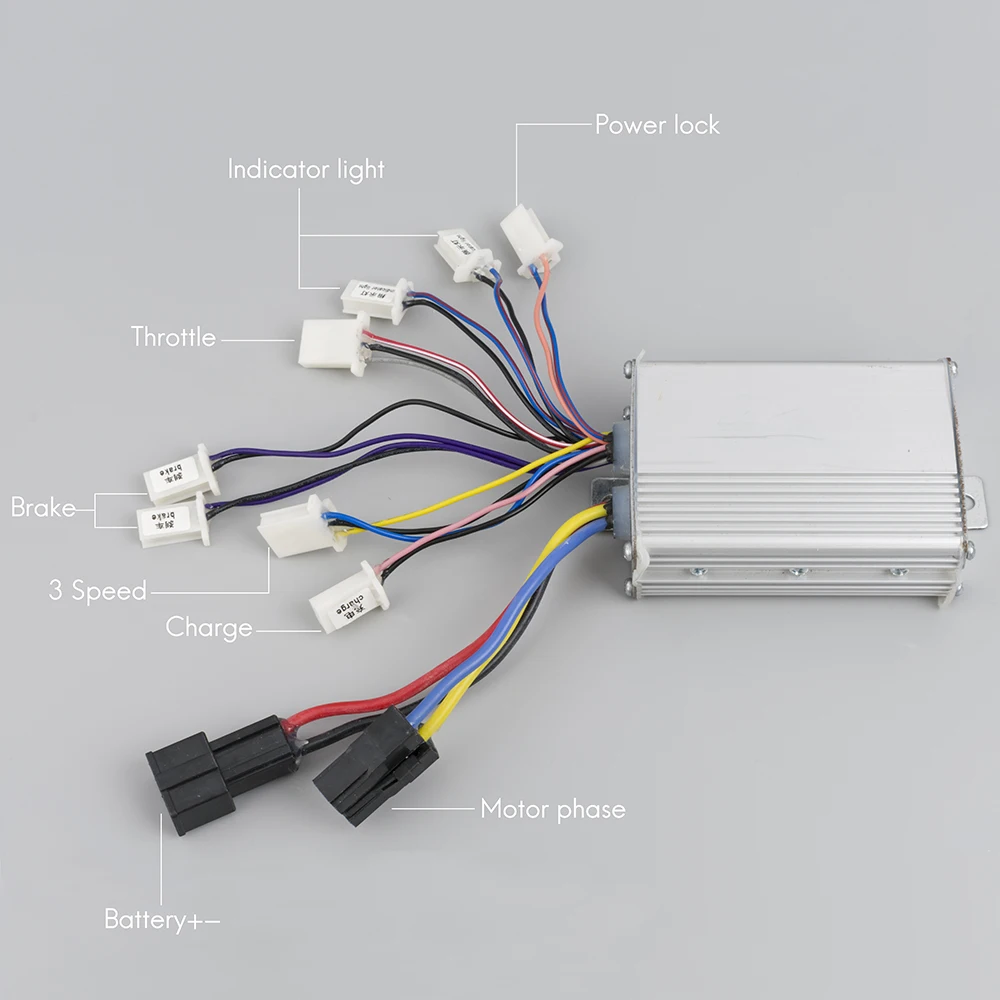 500W 1000W 24V 36V 48v DC Brushed Motor Kit Controller E-bike Conversion Kit Electric Bike Scooter Skatebord Kit Motor MY1020