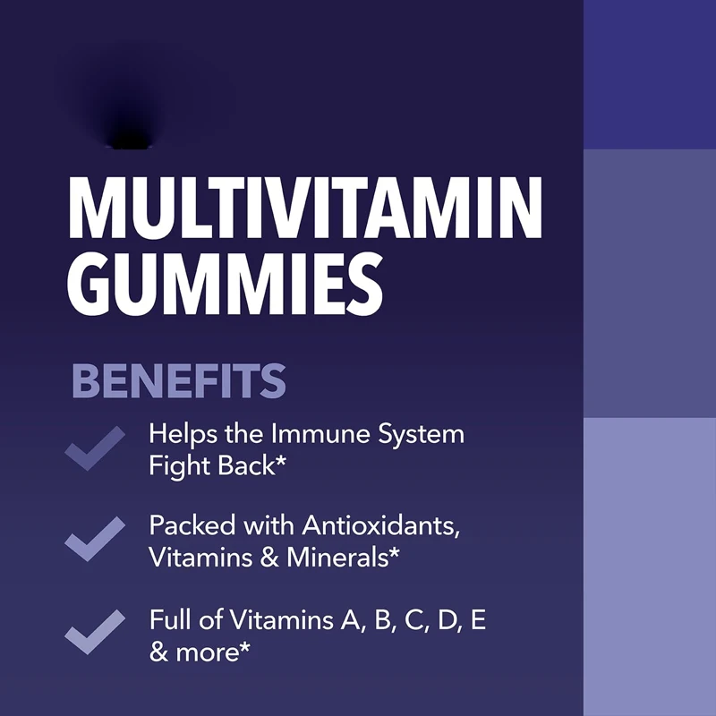 Adult Vegetarian Gummies with Multi-vitamin for Men and Women Daily Vitamin and Mineral Supplement, 60 Gummies, One Month Supply