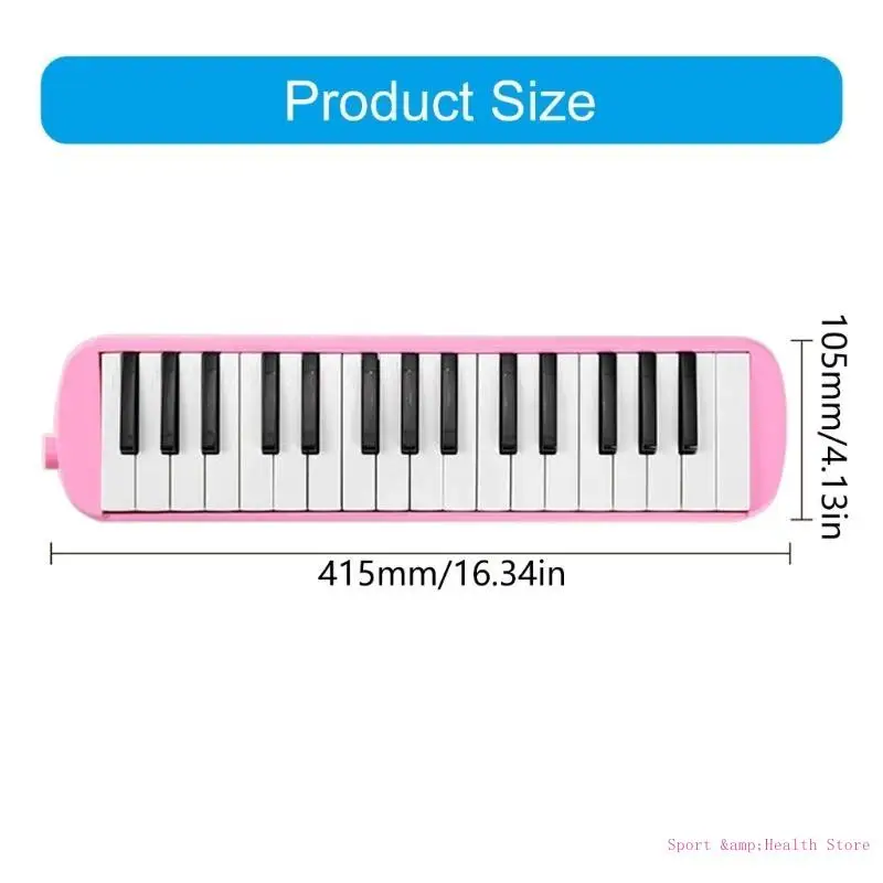 

32 Ключевой мелодика музыкальный инструмент воздушный пианино Melodica с сумкой для переноски, мундштуком, наклеек с ключами,