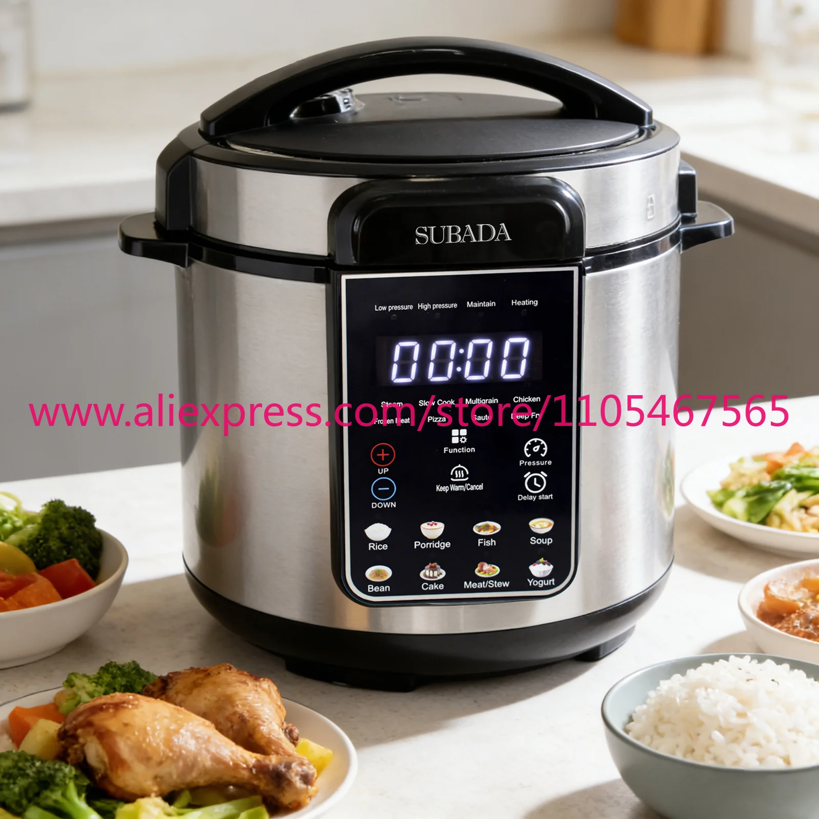 

1Pcs17 in 1 Multifunctional Electric Pressure Cooker 6QT Instant Cooking Pot Rice Cooker Yogurt Machine