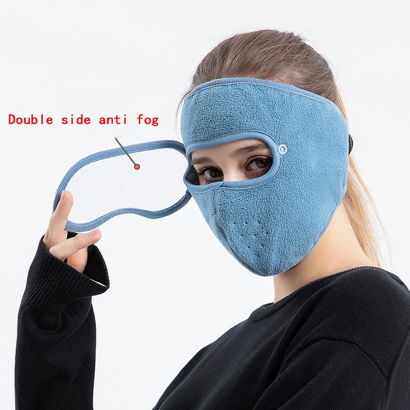 

Warm Mask Polar Fleece Riding Windproof High-definition Goggles Fog Mask Autumn and Winter Masque Motorcycle Equipments