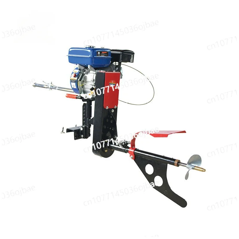 The Best Choice for Fishermen with JX300E Ground Driven Mud Motor 13HP-27HP Gasoline Engine Mud Motor Short Tail