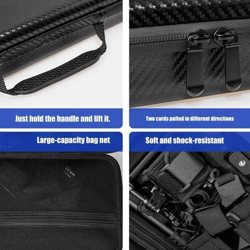 

Защитная сумка с тяжелой защитой с большим пространством для хранения компонентов камеры и зарядного кабеля для 360 корпуса