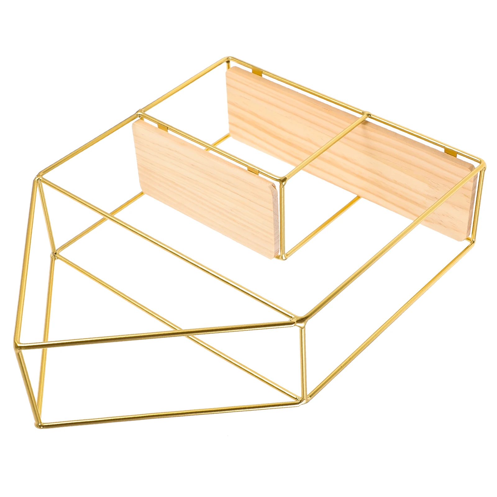 

Wall Shelf 2 Tier Golden Iron Floating Shelves Storage Kitchen Bedroom Home Decor Large Capacity Sturdy Modern Style