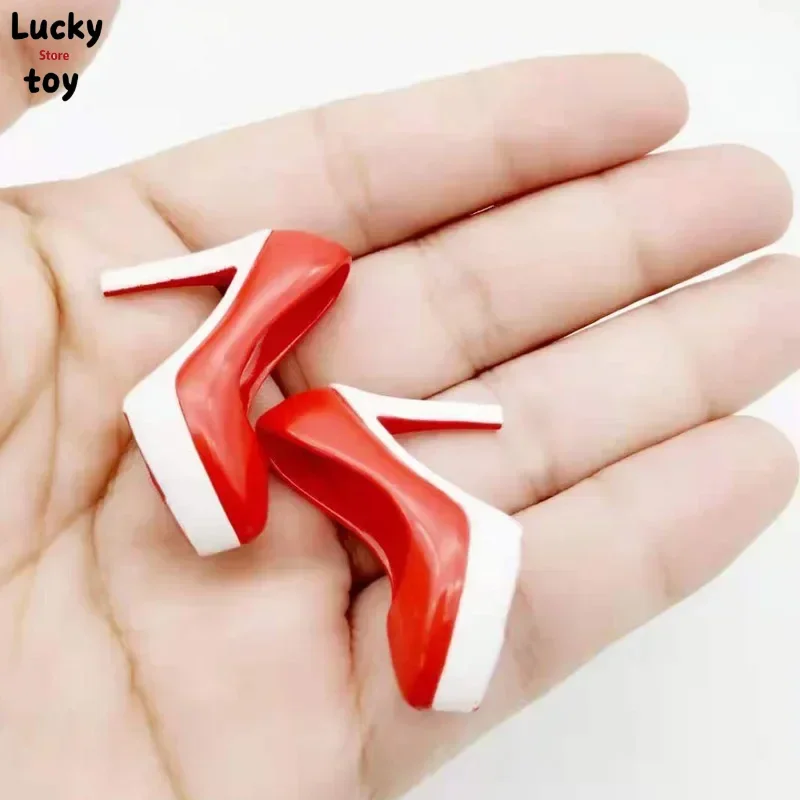 1/6 Female Fashion Girl Red High Heel Hollow Shoes Model for 12in Phicen Tbleague Action Figure Doll Toy