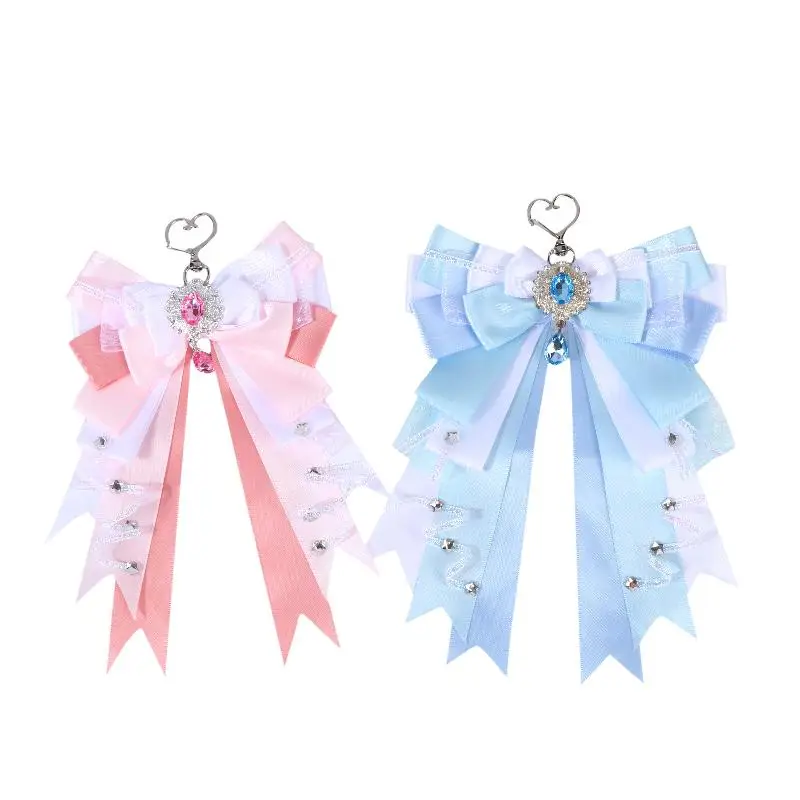 Itabag Dekorationszubehör Doppelschichtige Schleife Taschenanhänger DIY Handgemachter Lolita-Schmuck Geschenk für Freund Anime-Zubehör – Detail 7