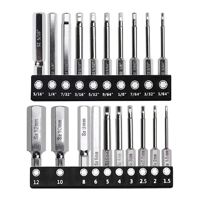 Durable 20pcs Chrome-Plated Bit Set with Low Force Essential Bit Set Assortment for DIY Drop Shipping