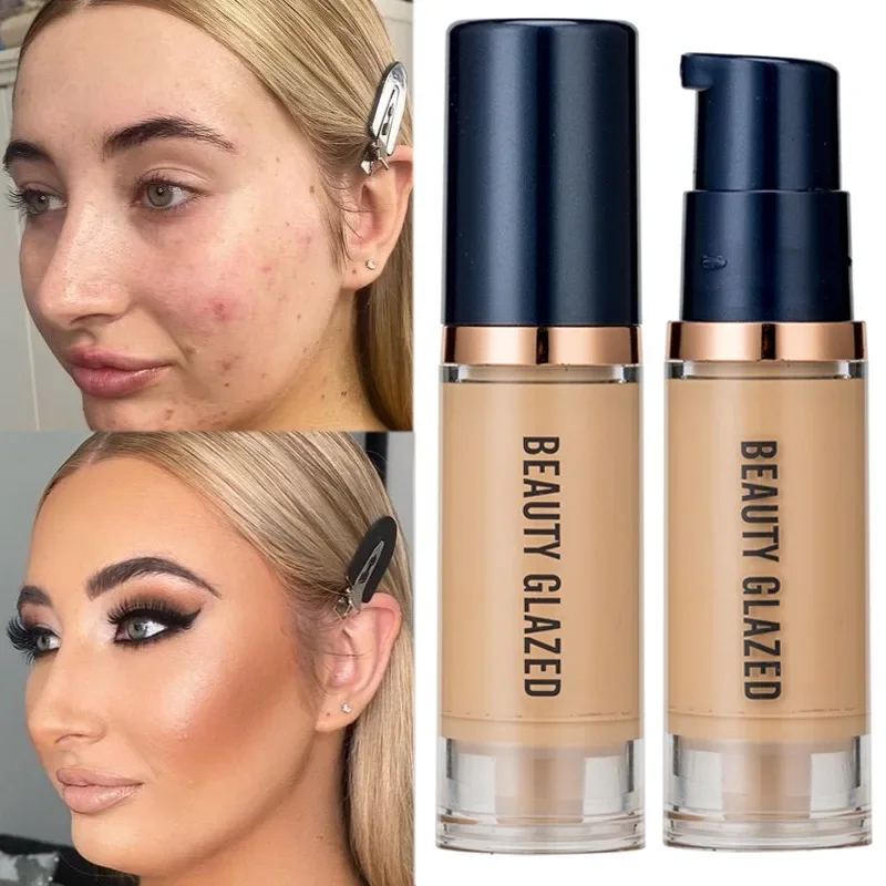 Oil Control Matte Foundation Cream 6 Colors Waterproof Lasting Full Coverage Acne Liquid Concealer Face Base Makeup Cosmetics