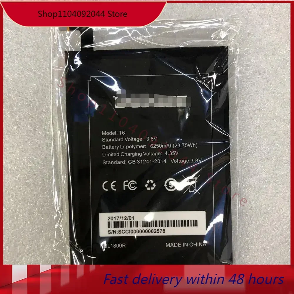 3.8V  battery 6200mah 23.75WH for Doogee T6 T6Pro Cellphone batteries